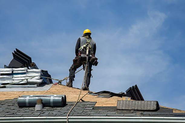 Professional Roofing technician working in Lexington, OR